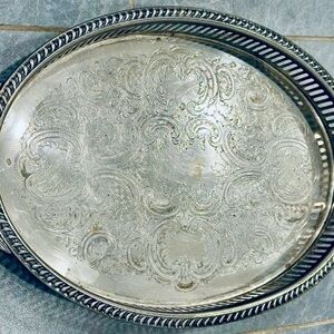 Elegant Vintage W&S Blackinton Silver Tray – Numbered with Monogram